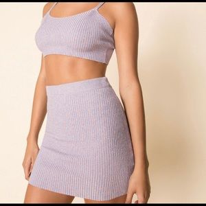 NWT superdown from revolve knit skirt set